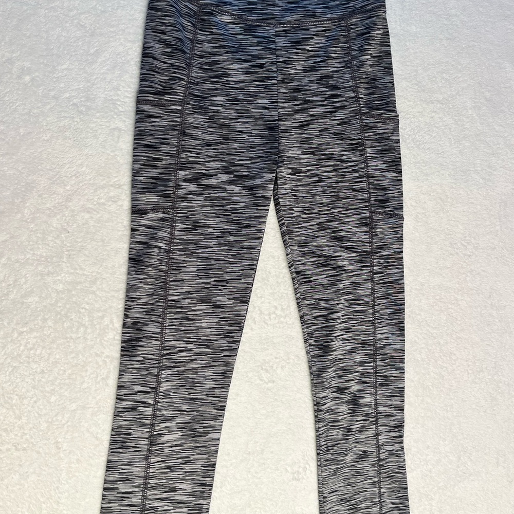 J. Crew Black & Gray Space-Dye Leggings